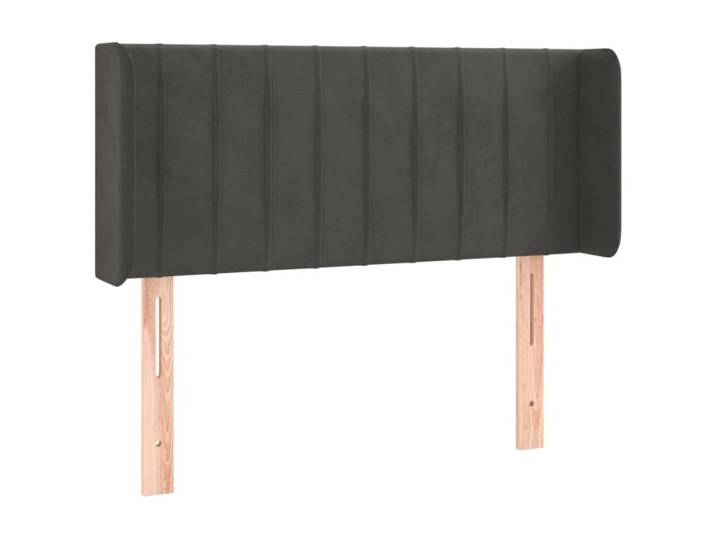 LED Headboard, Dark Grey, 103x16x78/88 cm, Velvet, SYVF08224