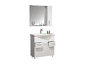 Lumenao 3-piece bathroom vanity unit with sink, drawers, and hinged doors, white, NNNJ57225