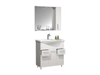 Lumenao 3-piece bathroom vanity unit with sink, drawers, and hinged doors, white, NNNJ57225
