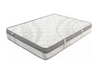 Lumenao - Spring Mattress Set, 26cm Thick, Upholstered Bed Base, White, 160x200 cm EBCP07097