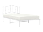 Metal bed frame with white headboard 107x203 PTKH03582