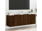 Wall-mounted TV units, 2 pieces, brown oak, 60x30x41 cm, ZZWT11910