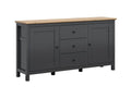 Lumenao 2-Door 3-Drawer Buffet, Anthracite Grey and Wood TDPG39964