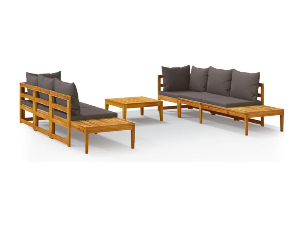 Brown wooden garden furniture set, 66x66x60 cm, 02 0016394 MHXZ30611