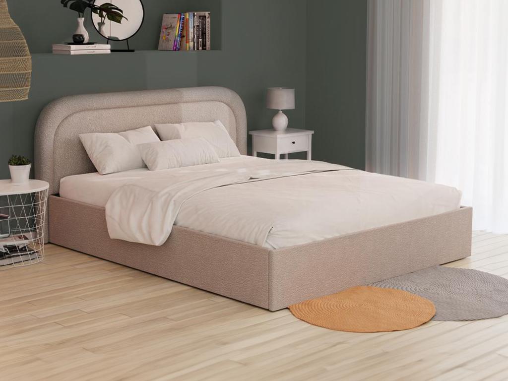 160x200 cm Storage Bed - Zensova - Beige - Zensova CNTD00495