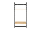 Zensova VUVW89215 2-Tier Wall Shelves with Bars, Oak, 2 pcs
