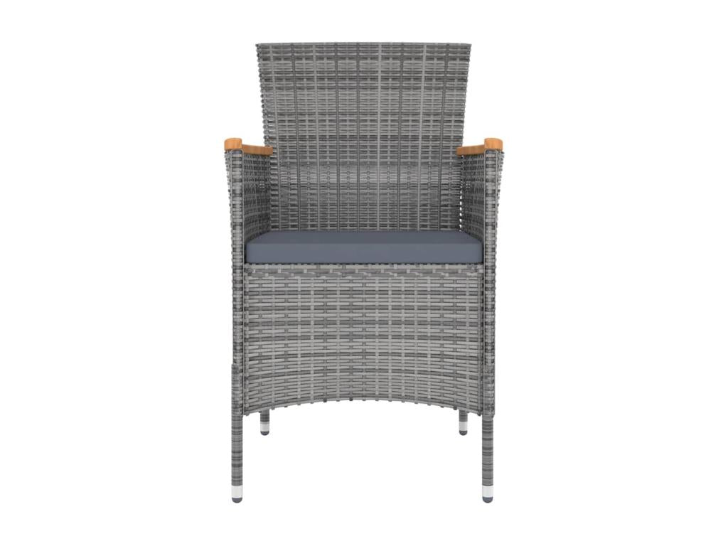 5-Piece Outdoor Dining Set and Cushions, Wicker Resin QFUS96341