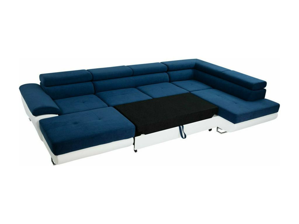 Lumenao 190 Grey Corner Sofa with Sleeping Function and Bed Box, 345x202x71cm, VUKF47205