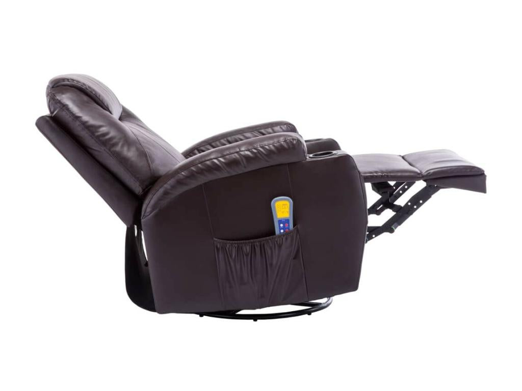 Zensova QYTK92774 Brown Faux Leather Electric Reclining Massage Chair