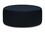 Zensova - Zensova swivel pouf in royal blue velvet - 80x80x36cm TOMG93579