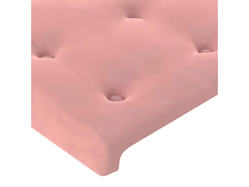 Pink LED Headboard 103x16x118/128 cm Velvet QVMT76310