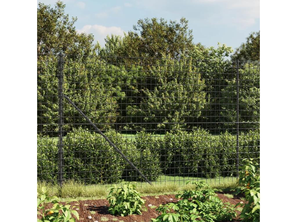 Metal mesh fence with anthracite flange 1.8x25 m BRFA96894