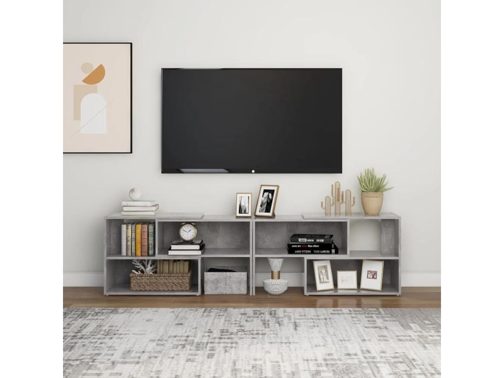 TV stand, concrete grey, 149x30x52 cm, engineered wood, URUY14247