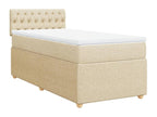 Lumenao bed base and mattress, Cream 90x190 cm, Fabric QAQN30072