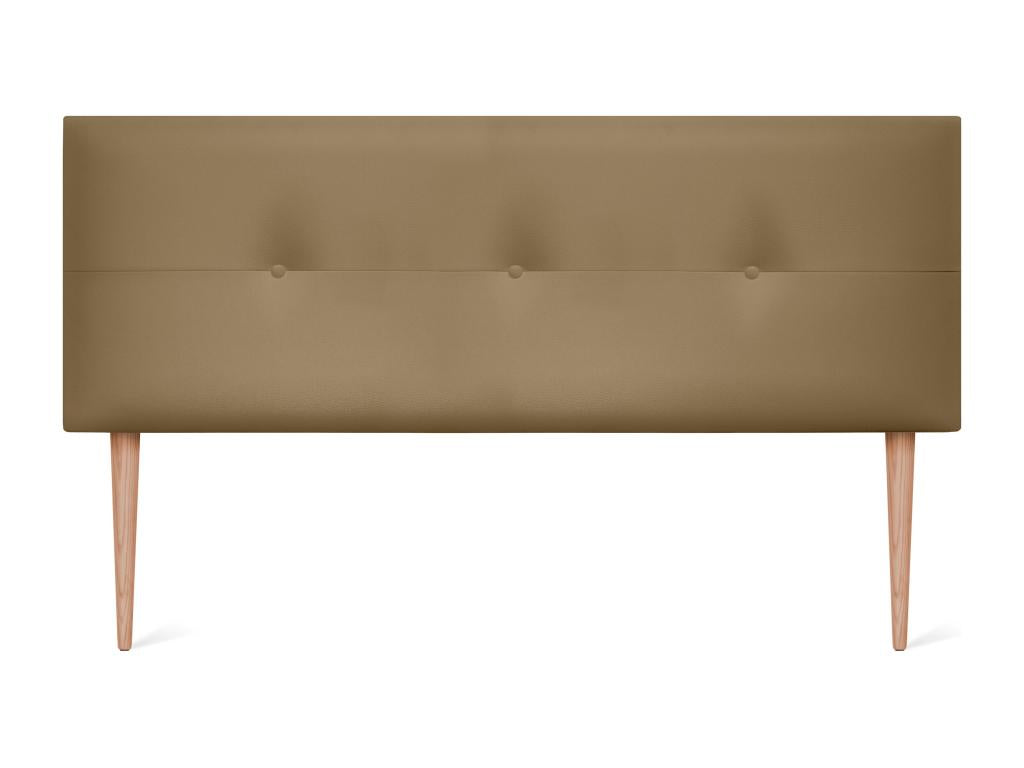 Zensova Faux Leather Headboard with Buttons 135x105cm with Legs for 120/135cm Beds - Light Brown ETXZ59855