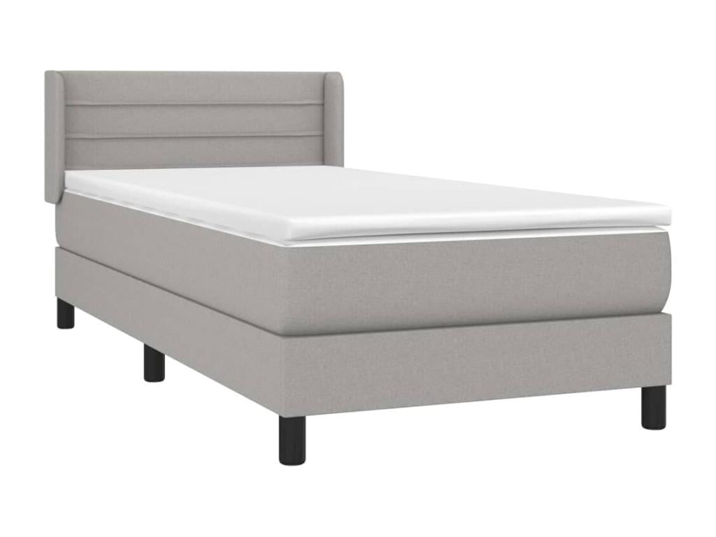 Zensova upholstered bed with light grey mattress 100x200cm Zensova FCQG22624