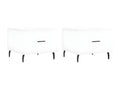 Coffee tables, 2 pcs, glossy white, 50x50x40cm, Zensovaingénierie ZEFJ89845